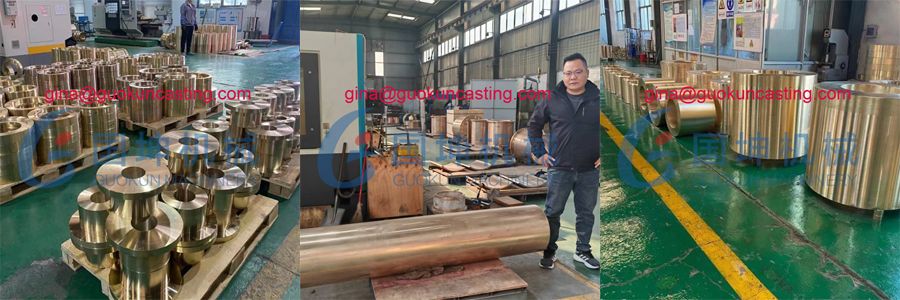 China centrifugal casting bronze bushing factory