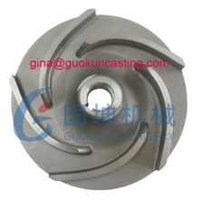 China investment casting stainless steel semi-closed pump impeller supplier